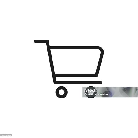 Shopping Cart Icon Vector Simple Cart Sign Stock Illustration ...