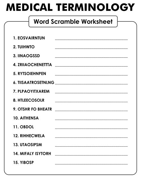 Printable Medical Terminology Flashcards - Printable Sight Words List