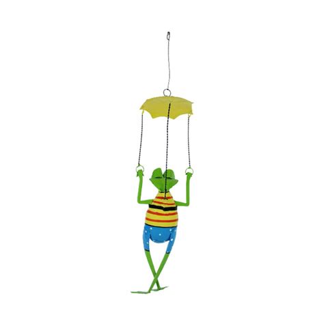 Buy Hanging Metal Parachute Frog for garden décor online — Wonderland ...