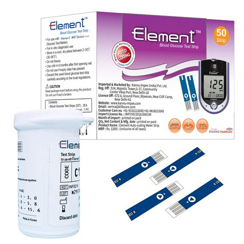 K-life Element Blood Glucose Sugar Testing 50 Strips