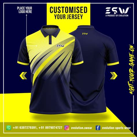 Yellow and Blue Sports T-shirt for Team Uniforms