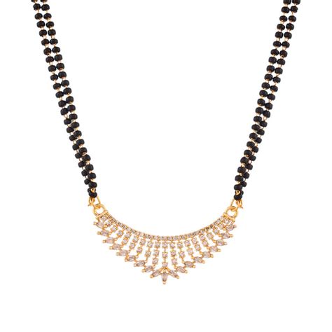Sparkling Elegance Double Strand Beaded Cz Mangalsutra – VOYLLA