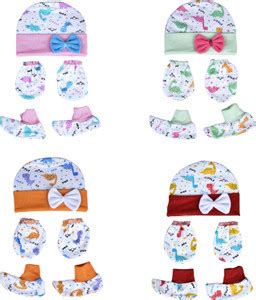 Honey Boo Supersoft cotton Booty, Mitten and Cap combo for new born ...
