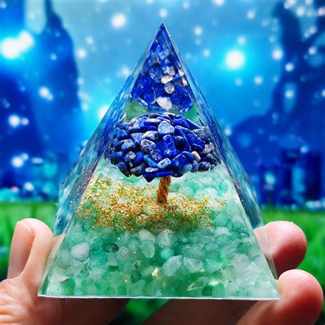 Tree of Healing Energy Orgonite Pyramid - Orgone Pyramids