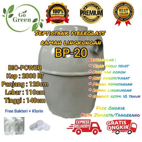Jual septic tank biotank biofil biotech biogin bioqit biovic 2000 liter ...