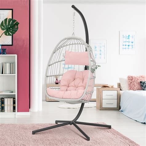 Amazon.com: Egg Hanging Chair with Stand Hammock Chair Wicker Basket ...