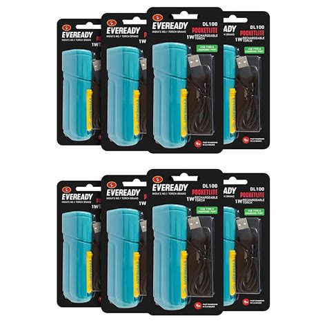 Eveready DL100 Rechargeable LED Pocket Torch with Side Light – Buy ...