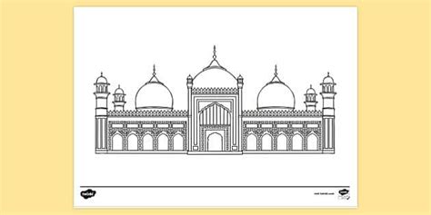 Mosque Colouring Sheet | Colouring Sheets