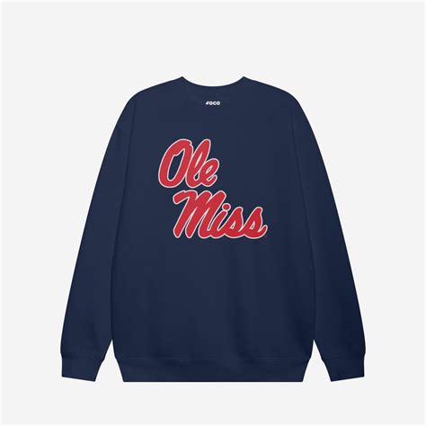 Ole Miss Rebels Primary Logo Crew Neck Sweatshirt FOCO