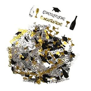 Buy Anbau Metallic Congratulation Champagne Glass Table Confetti School ...