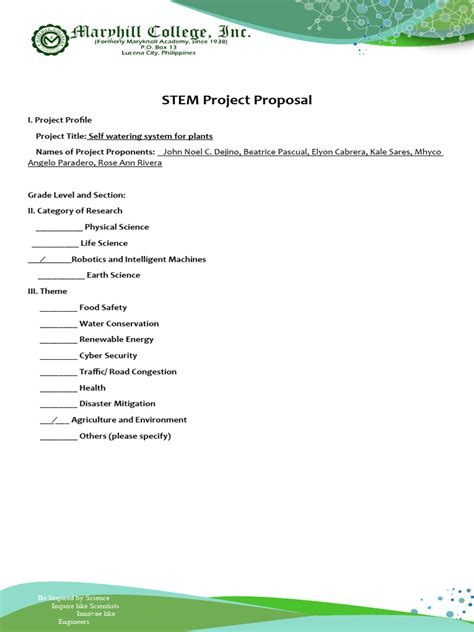 Image result for Stem Project Research Paper Example