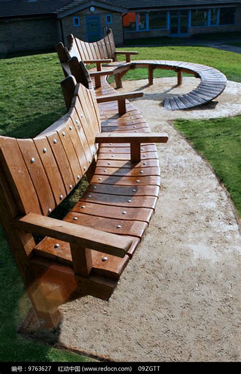 庭院创意木质休闲座椅_红动网