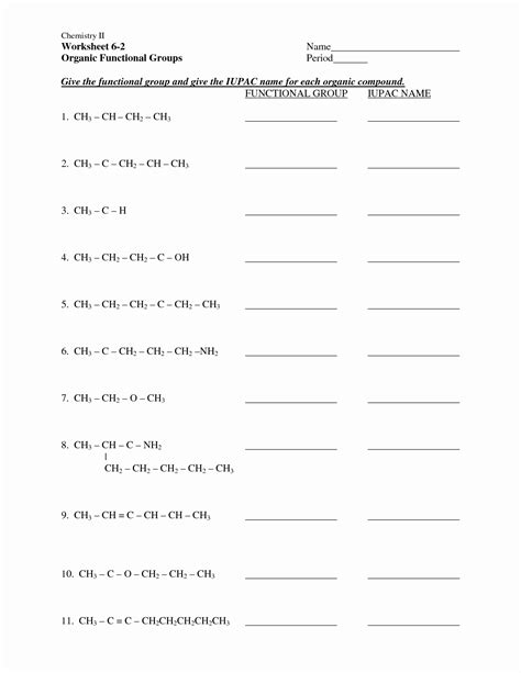 Image result for Functional Group Practice Problems Workbook