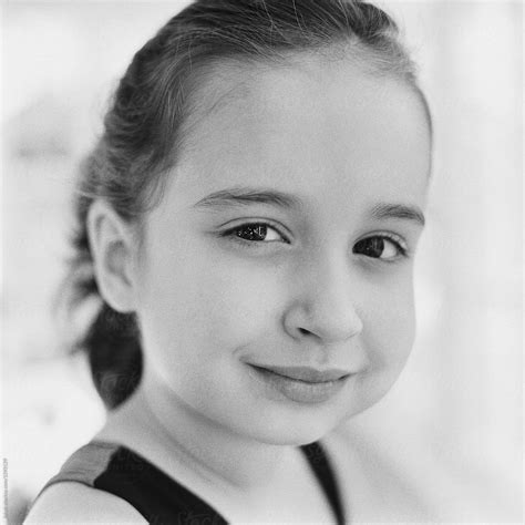 "Black And White Close Up Portrait Of A Beautiful Young Girl" by Stocksy Contributor "Jakob ...