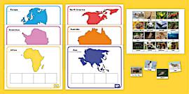 World Animals Continents Sorting - KS1 - Geography - Places