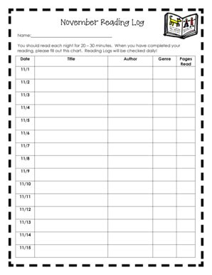 Name You Should Read Each Night For 20 30 Minutes When - Fill and Sign ...