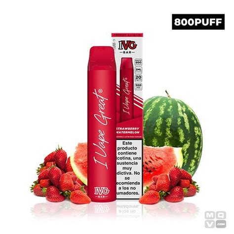 IVG BAR PLUS STRAWBERRY WATERMELON 20MG POD DISPOSABLE - MASQUEVAPOR.com