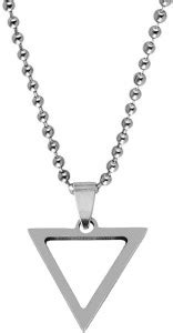 Shiv Jagdamba Sterling Silver Geometric Shape Triangle Charm Pendant ...