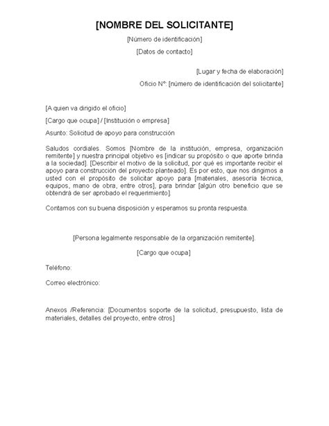 Modelo De Oficio De Petición En Word – CNPV