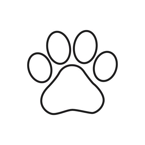 Dog Paw Print Outline