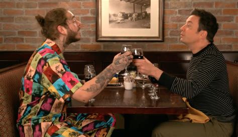 Best pals ever Post Malone and Jimmy Fallon visit Olive Garden ...