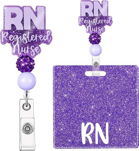 Amazon.com : Registered Nurse Badge Reel Retractable - RN Badge Buddy ...