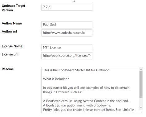 How to create and publish a simple Umbraco package