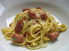 Carbonara mit Salsiccia   Linguine, Jamie oliver and Pasta