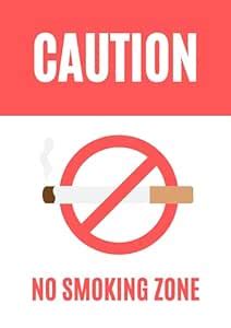 SRGInfotech UV Print Acrylic Board |Caution No Smoking Zone| Double ...