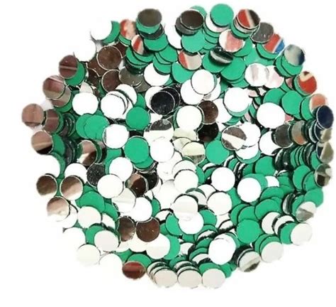 Round Shape Glass Mirror (15mm Dia) For Craft & Décor