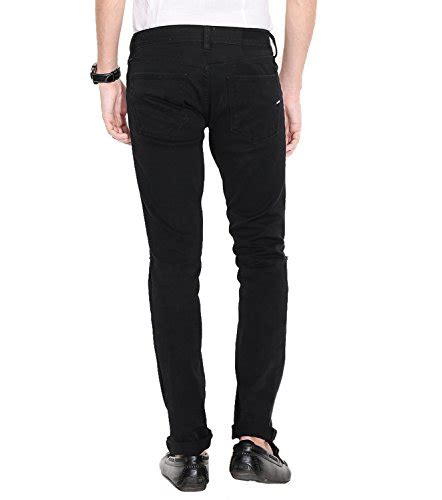 Buy EditLook Men's Regular Fit Knee Distressed Black Jeans-28 at Amazon.in