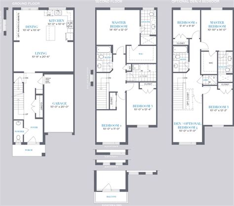 Luxury Townhome Floor Plans