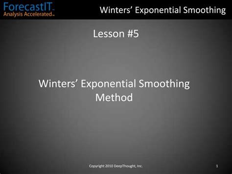 Image result for Winters Exponential Smoothing