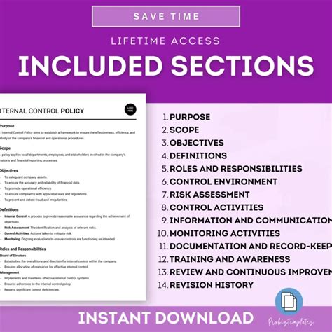 Image result for Internal Control Policy Examples