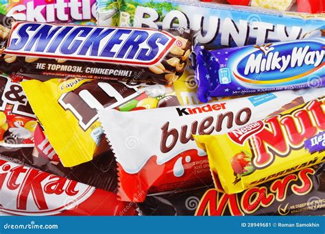 Closeup of a Variety Chocolate Bars Editorial Photo - Image of ...