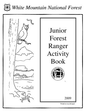 Fillable Online fs usda WMNF Junior Forest Ranger Activity Book - USDA ...