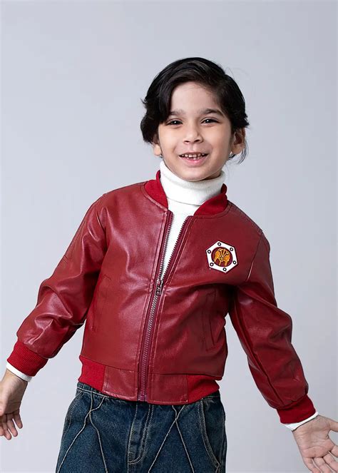 Shop Online Solid Leather Jacket at ₹1020