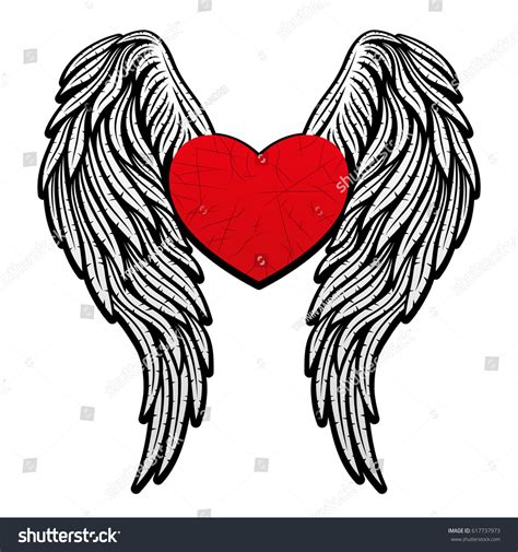 Red Hearts With Wings