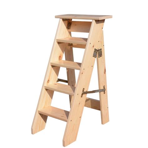 Solid Wood Ladder Moving Wooden Ladder One Side Wooden Ladder ...