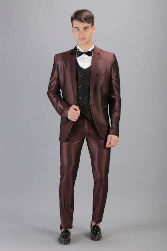 Rent Brown 3 Piece Suit Classic Formal Wear at Best Price