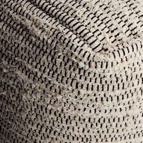 Black & Cream Pouf