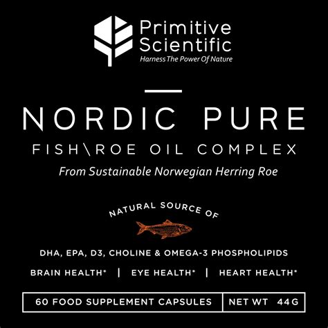Nordic Pure Fish + Roe Oil Complex (60 Fish Oil Capsules) – Primitive ...