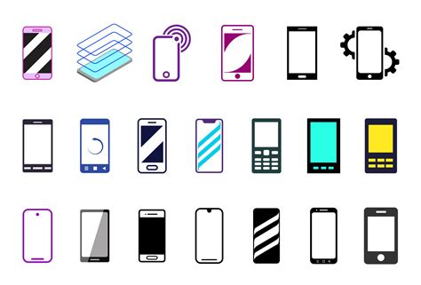 smartphone logos, simple mobile logo set 2946336 Vector Art at Vecteezy