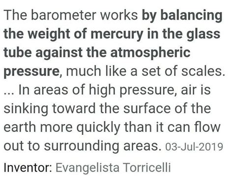.what is barometer explain work - Brainly.in