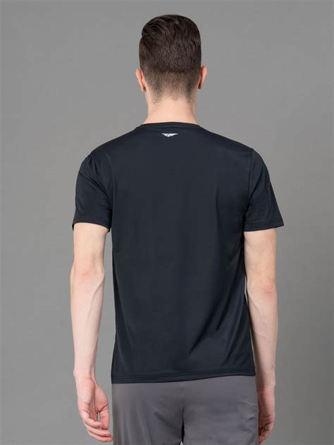 Printed Black Activewear T-Shirt for Men | Redtape