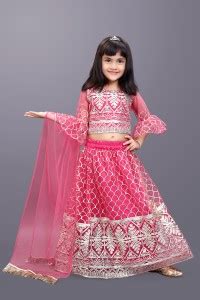 satyamfab Girls Lehenga Choli Party Wear Embroidered Lehenga, Choli and ...