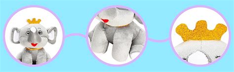 Buy Webby Plush Cute Crown Elephant Soft Toy for Kids - 20 CM Online at ...