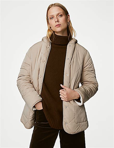 Buy Textured Quilted Reversible Puffer Jacket at Marks & Spencer