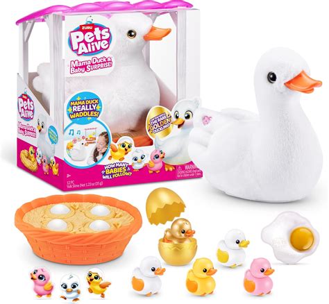 Amazon.com: Pets Alive Mama Duck Surprise by ZURU, 4 Surprise Eggs ...