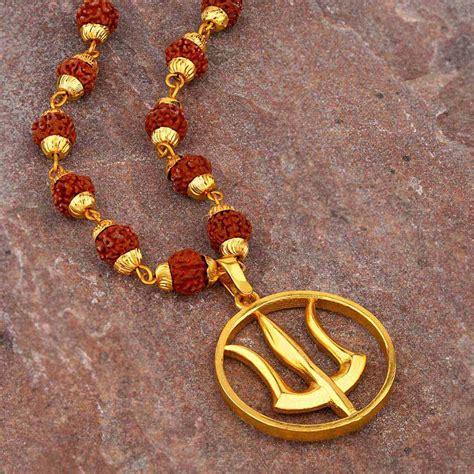Mahadev Necklace with Rudraksha Beads – VOYLLA